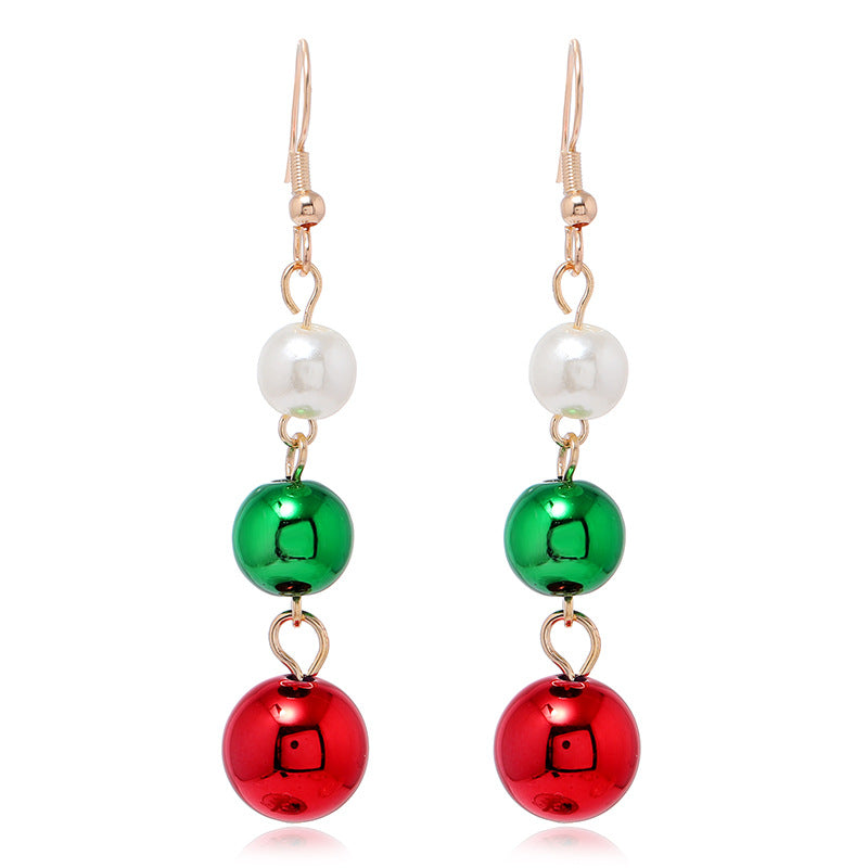 Wholesale cartoon Christmas Santa Claus bell alloy Earrings